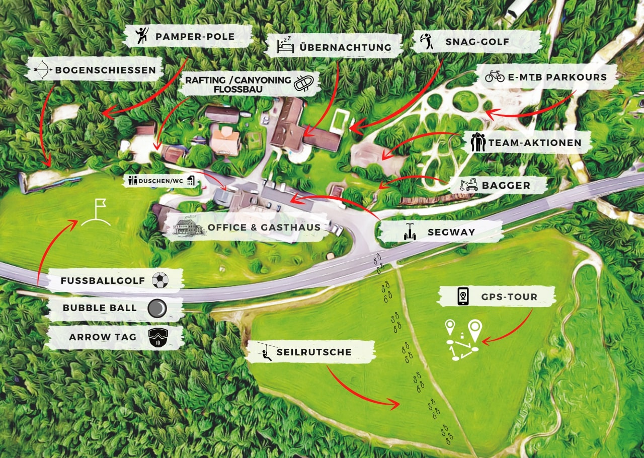 Outdoor Center Baumgarten Lageplan Karte Map
